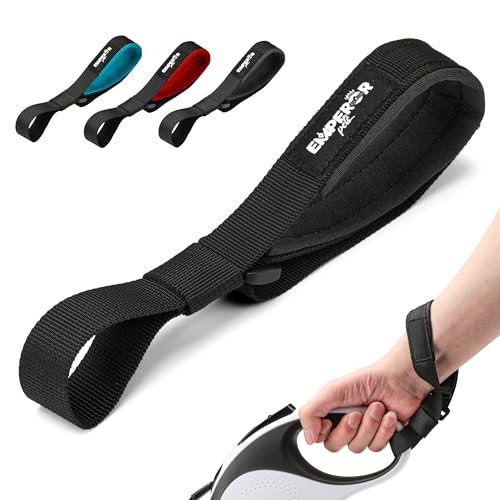 Emperor Pets Retractable Dog Leash Hand/Wrist Strap Black