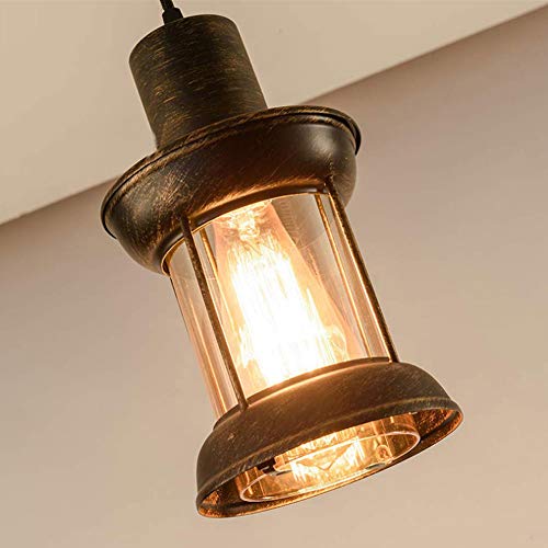 Lámpara colgante de vidrio SweAtz estilo industrial retro 4
