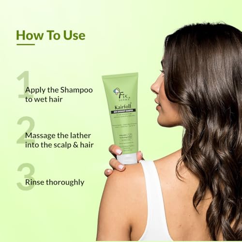 Fixderma Kairfoll Anti Dandruff Shampoo for Oily Sensitive Scalp Prone to Dandruff & Folliculitis | Anti Dandruff Shampoo for Women & Men | Salicylic Acid for Hair Fall | Sulphate Free Shampoo - 100ml