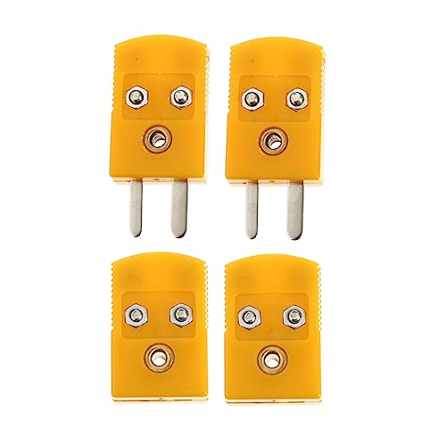 ULTECHNOVO 12 Pcs Hermaphrodite Connector 2 Pin Thermocouple Joint 2 Pin Thermocouple Adapter K Type Plug 2 Pin Thermocouple Connector 2 Pin Thermocouple Plug