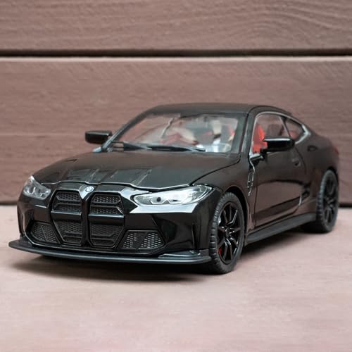 TGRCM-CZ 1/24 Compatible with BMW M4 Model Car, Zinc Alloy Pull Back Vehicles Model Car with Sound and Light for Collectors & Kids 3+ Years Old Birthday Gift(Black) - Image 6