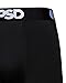 PSD Underwear Men's Black Solid Mid Length Boxer Brief 3 Pack, Multi, S
