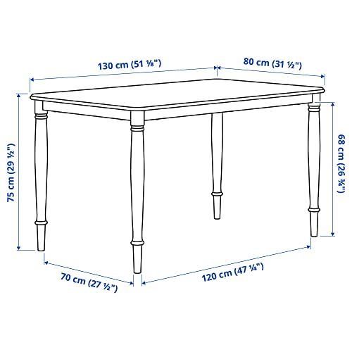 Table à manger DANDERYD blanche 130 cm : la solution parfaite pour les petits espaces