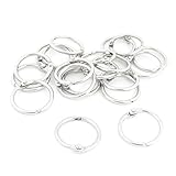 Peso Neto: 48g SODIAL(R) 20pzs 0.94 pulgada diametro exterior Papeleria Llavero Anillos de presion Hoja suelta de carpeta libro grapa