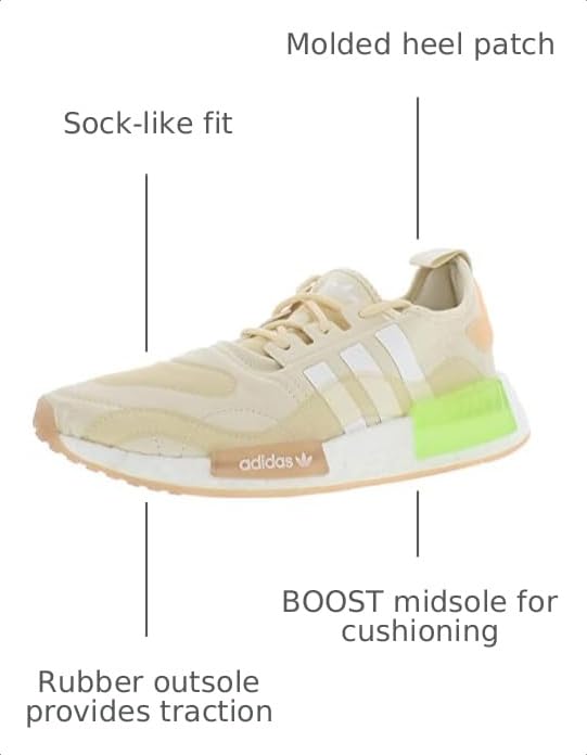 Image of adidas Womens NMD R1 W Low Shoes Originals Shoes - Low (Non Football), WONWHI,FTWWHT,SIGGNR 8