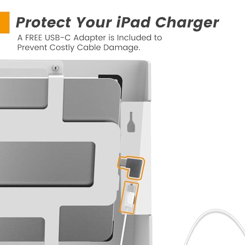 Image of Heavy Duty iPad Stand & Wall Mount 2-in-1, All-Steel with Lock & Key, 20 Tilt - Compatible with iPad 10th (10.9 inch), Pro 11 inch, Air 4 /5 (10.9 inch), Air 11 inch(M2 /M3 /M4), iPad 11 inch(A16)