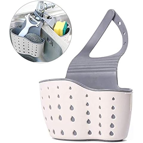 VOVCIG Kitchen Sink Holder, Sink Shelf Soap Sponge Drain Rack Bathroom Holder Kitchen Storage Suction Cup, Soap, Brush, Dishwashing Accessories Cover