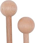 2 Pair Wood Mallets Percussion Sticks for Glockenspiel, Xylophone, Chime, Woodblock, and Bells, 8 Inch Long with a Carry Bag