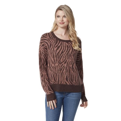Jessica Simpson Women's Kenna Wide Crew Neck Loose Fit Pullover Sweater Standard