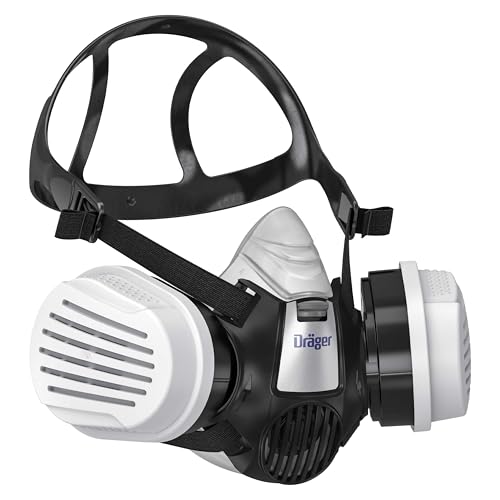 Dräger X-plore 3300 Chemie-Arbeiten Halbmasken-Set inkl. ABEK1 Hg P3 Kombi-Filter | Größen S/M/L | gegen Gase, Dämpfe, Fein-Staub/Partikel | Gr. M
