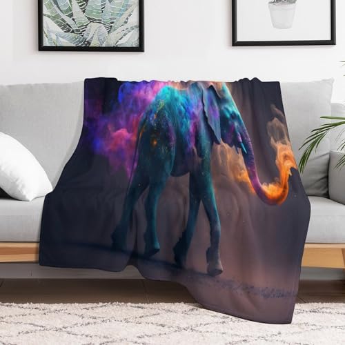 Couverture plaid éléphant en flannel de qualité supérieure pour home office