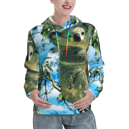 Sweat koala femme imprimé graphique idéal pour l'automne