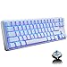 Produktbild AK68 Wiederaufladbare Bluetooth-Tastatur, kabelgebunden/kabellos, Dual-Modus, 60% mechanischer Blauer Schalter, 18 LED-Hintergrundbeleuchtung, Gaming-Tastatur, kompakt, 68 Tasten, Typ C, tragbar