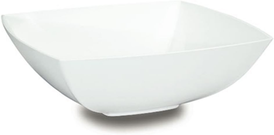 Delfin BSQ-145EM-28 14" Square White ABS Element Bowl