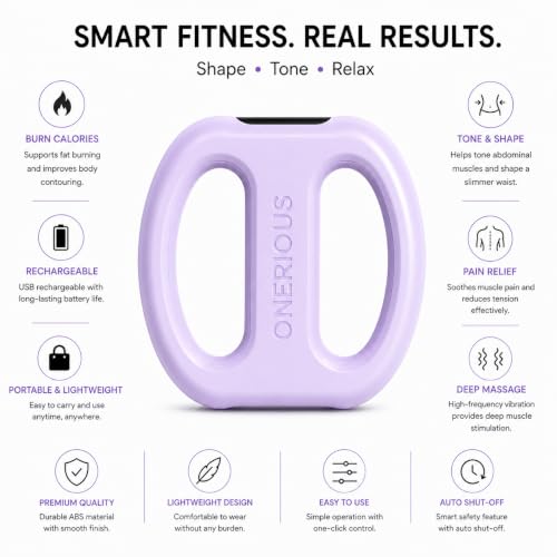 Image of Premium Belly Fat Burner Electric Abdominal Slimming Belt with Vibration & Heat, Belly Massager & Muscle Stimulator Belt for Stomach Toning, Body Shaper Fitness Belt for Men & Women Home Use