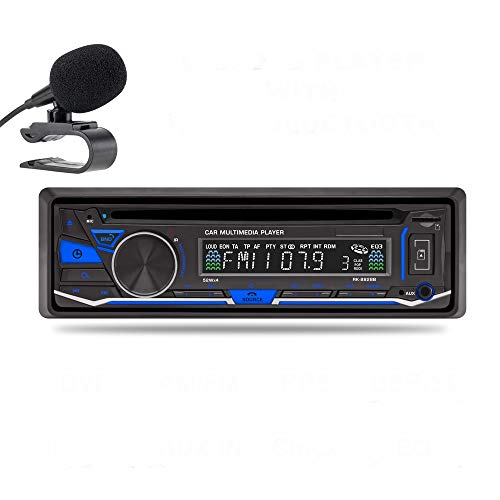 TOYOUSONIC Radio Coche CD 1 DIN Reproductor de DVD MP4 Bluetooth Admite Llamadas Manos Libres/Control Remoto/Radio FM/AUX IN/USB/TF