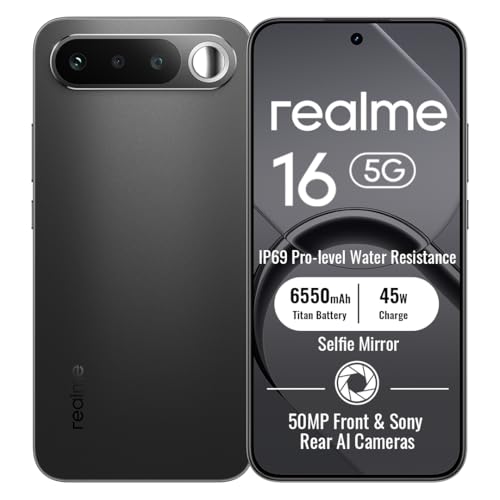 Smartphone 5G realme 16 pour capturer vos aventures avec l'appareil photo AI et étanchéité IP69