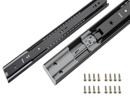 16 Inch Soft Close Drawer Slides 16 Inch,10 Pairs-Full Extension Ball Bearing Side Mount Drawer Tracks for Children’s Furnitures, TV Cabinets, Tool Drawers, Storage System-Heavy Duty 100 LB Capacity