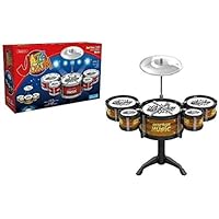 Neel Saanjh Jazz Drum Set for Kids, 6 Piece Musical Drum Kit with Cymbal, Realistic Sound, Fun and Educational Drum, Lightweight, Easy to Assemble, Compact and Portable Design, Fun Musical Toy