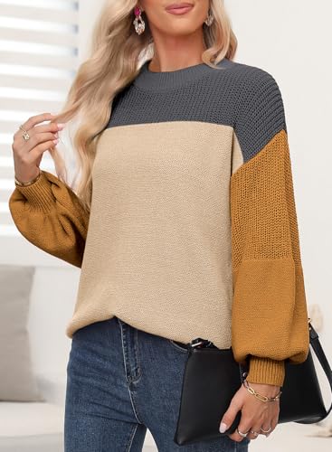 Image of Dokotoo Women's Oversized Long Sleeve Crewneck Pullover Sweaters
