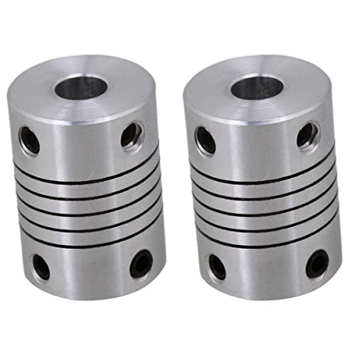 ULTECHNOVO 2pcs Flexible Shaft Couplings for Printer Stainless Steel Joint Connector Motor Coupler for Printer Parts