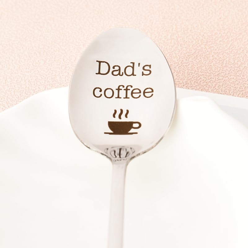 Cucchiaio divertente con incisione Good Morning Papa, in acciaio inox, regalo per papà, nipote, moglie, festa del papà, compleanno, Natale