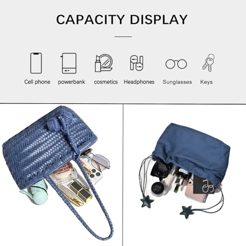 Bolso tejido de hombro mini para mujer miniatura 5