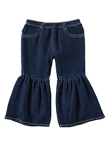 Image of Wrangler Baby Girl Ruffle Leg Flare Jean