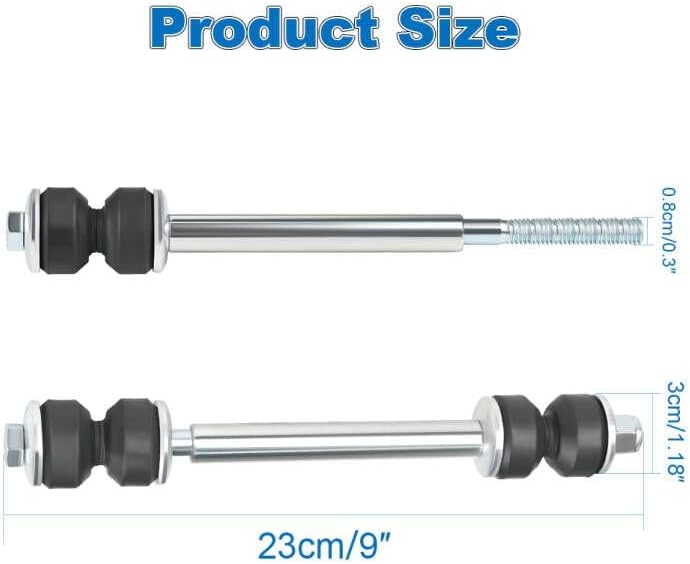 Miniatura 7 de Juego de 2 eslabones de extremo de barra estabilizadora delantera compatible con Chevy Silverado 15002500 Avalanche Tahoe Cadillac GMC Sierra Hummer