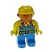 Produktbild 1 x Figur Duplo Bob der Baumeister blau gelb Bauarbeiter Disney Lego 4555 E12