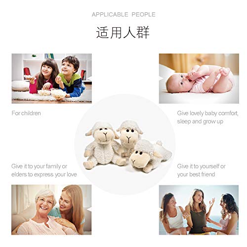 Tiny Heart Stuffed Animal Sheep Lamb Plush Toy 3 Pcs Sheep Stuffed Animal Cute And Soft Gifts Plush Sheep For Kids Boys And Girls Lamb Toys White #TOP4
