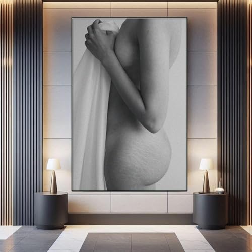Peinture féministe de femme noire, toile tableau abstrait et nature morte 60x90