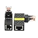 Riertostng 90-Grad Cat 6 Ethernet Extender Adapter, 180 Grad gedrehter RJ45 Männlich Zu Weiblich Netzwerk 1000Mbps Adapterstecker, für Computer, Laptops, Router - 2 Stück