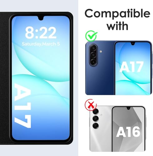 Image of SHINESTAR Back Cover for Samsung Galaxy A17 5G | Frosted Semi-Transparent Slim Case | Only Compatible with Wireless Magnetic Accessories | Hard Back, Matte Finish - Black