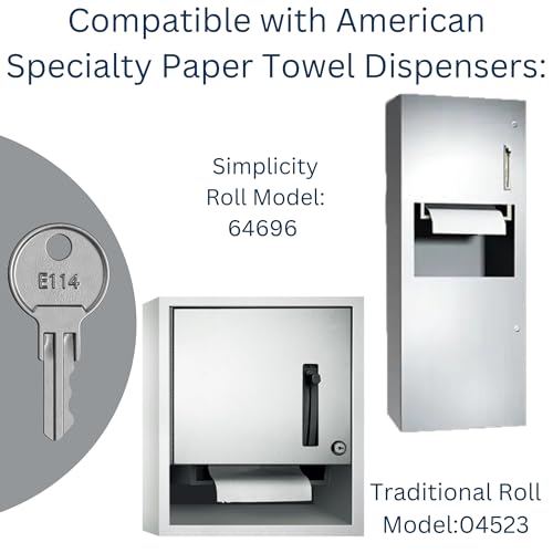 Image of E114 Dispenser Key for ASI Paper Towel, Toilet Paper and Soap Dispensers (1 Pack)