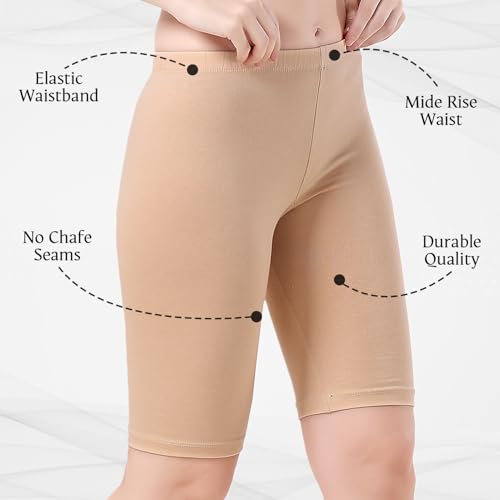 Image of TRASA Women's Cotton Fashion Biker Workout Cycling Shorts, Avialable Sizes: S,M,L,XL,2XL,3XL