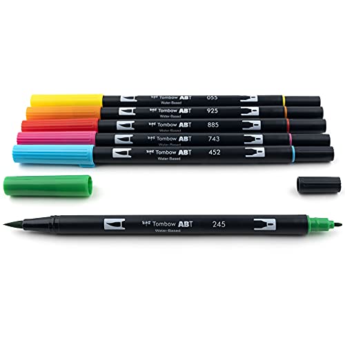 Tombow 56225 Dual Brush Pen Art Markers Celebration 6-Pack #TOP2