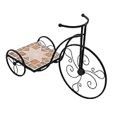 Maße: 55x23x37 cm LLiving Blumentreppe Blumenhocker Mosaik Pflanzenständer Fahrrad Deko 55cm