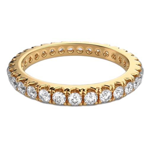 Bague moissanite en argent 925 plaqué or fait main pour femme LKJR_0704