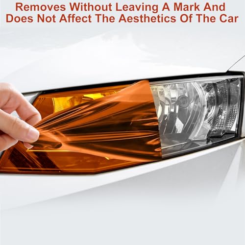 Bmliingchau 120cm*30cm Scheinwerfer Folie, Tönungsfolie Auto, Scheinwerferfolie, Licht Nebelscheinwerfer Tönungsfolie Lampenfolie Selbstklebende Für Auto Scheinwerfer, Rückleuchten, Nebellichte