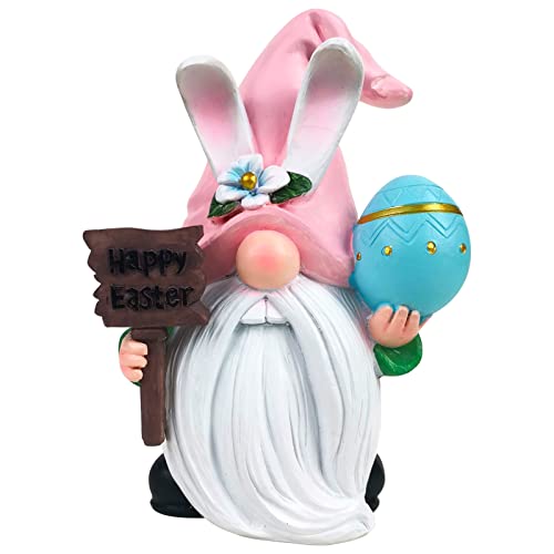 TETSMG Gartendeko für Draußen | Gartenfigur Gartendeko Figuren Osterdeko Osterhase Gartenzwerge Gartenfiguren aus Kunstharz Gartenwichtel | Gartenfiguren für Außen