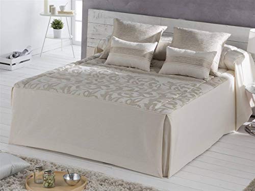 JVR Tejidos Colcha edredón Amalfi - Cama 135 cm - Color Plata