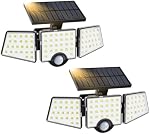 Lepro Solar Motion Sensor Light Outdoor, WL4000 Super Bright Solar Outdoor Lights, 270° Wide Angle Security Lights, 6500K IP65 Waterproof LED Flood Lights for Yard, Garden, Garage, 2 Pack