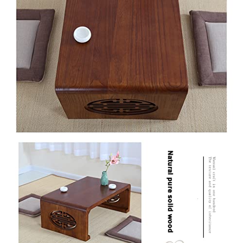 Table basse japonaise avec rangement en bois table à thé zen et table kang
