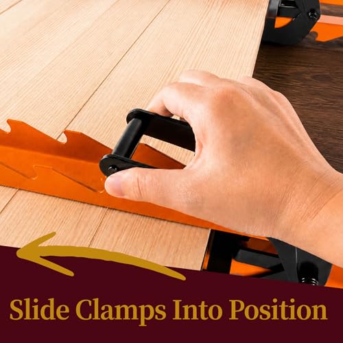 Image of O'SKOOL 36 Inch Pressure Panel Clamps Steel System, 2 Pack | 4-Way Clamping, 10 To 36 Inch Panels, 3 /4 To 3 Inch Thick, For Woodworking Panel Glue-Ups, Edge Gluing And Cutting Boards