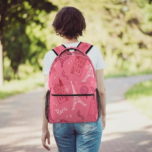 Sac à dos d'école Tour Eiffel pour les sorties décontractées - 6