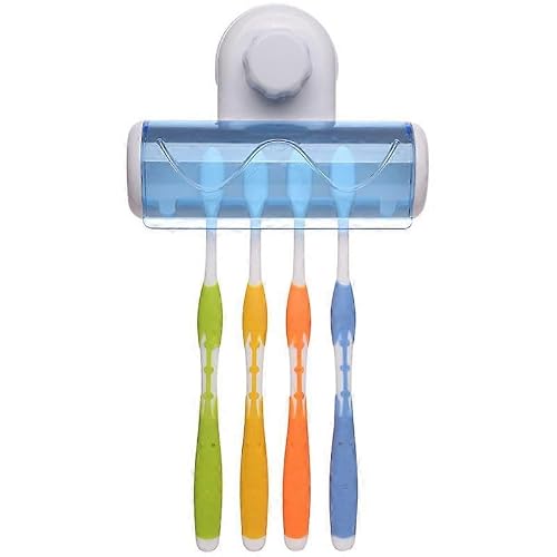 JOYHAPPST Dww-1 Toothbrush Rack, Plastic Suction Cup Toothbrush Holder Shelf for Bathroom