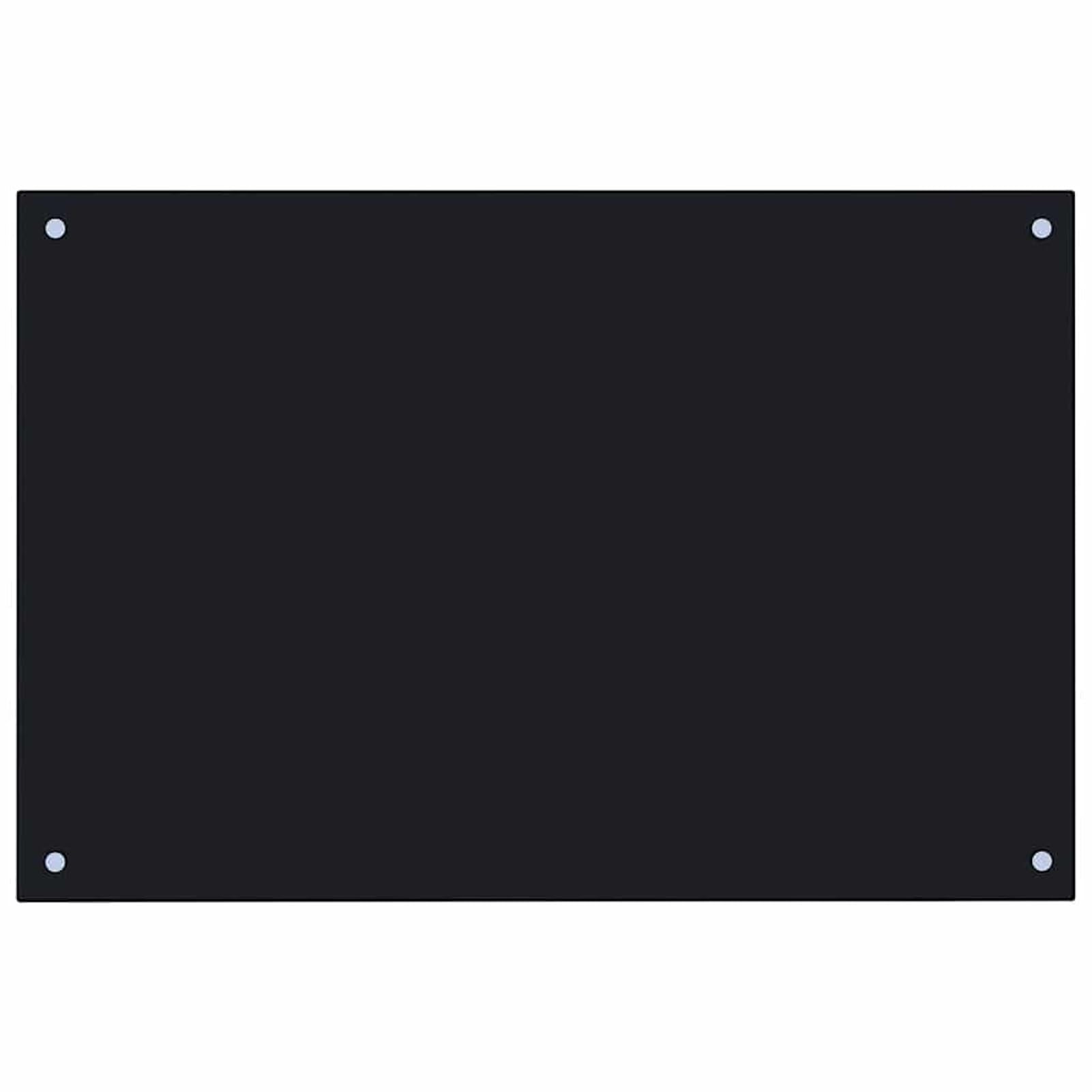 Homgoday Protector contra salpicaduras de cocina negro 90x50 cm vidrio templado