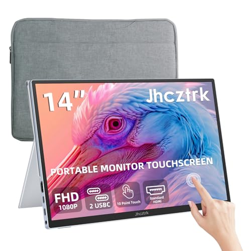 Monitor portátil para juegos con pantalla táctil de 14 pulgadas, 1920 x 1200 FHD, monitor portátil con HDR, delgado, protección ocular, altavoces integrados, segunda pantalla externa para laptop, PC