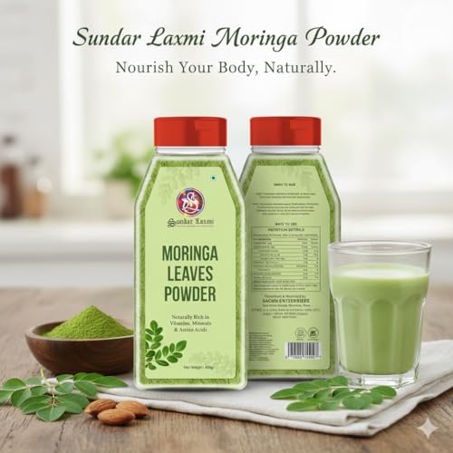 Image of Moringa Oleifera Leaf Powder (400g) | Natural Energy & Immune Support | Premium Green Superfood for Smoothies & Shakes | 100% Raw Miracle Tree Leaves